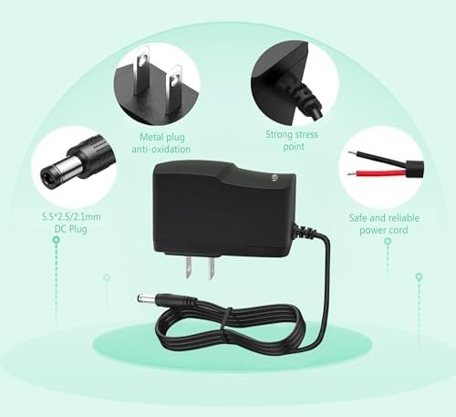 Universal 6 V 1 A AC to DC Power Supply Adapter – Versatile Converter for LED Lights, Networking, and Audio Devices – Compact Global Voltage Support (100-240 V) with 5.5 mm x 2.5/2.1 mm Connector – Durable Transformer for Superior Device Efficiency and Longevity