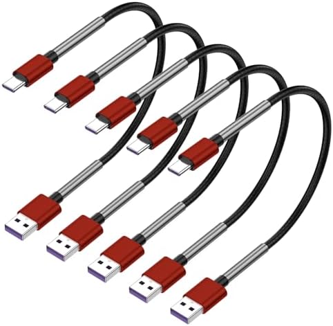 Cyven Premium 3 ft USB Type C Cable Duo Pack – Fast Charge & Data Transfer Cord, Durable TPE Construction, Compatible with Samsung Galaxy A Series, LG V Series, and More – Stylish Pink Design for Enhanced Performance and Versatility