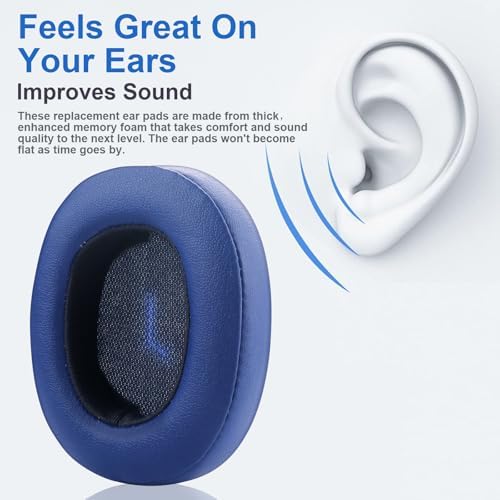 Revolutionary JBL E55 BT Replacement Ear Pads – Ultra-Comfortable Memory Foam Cushions with Breathable Mesh for Enhanced Noise Isolation and Long-Lasting Audio Enjoyment – Perfect Fit Black Earpads for Unmatched Listening Quality