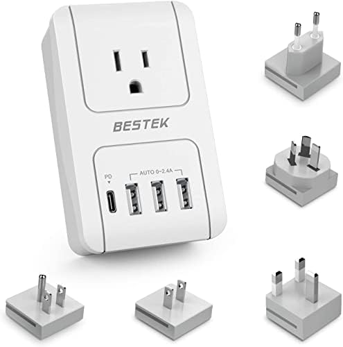 Ultimate 3000 W International Travel Adapter with USB Fast Charging – All-in-One Power Converter for Hair Dryers & Curling Irons – Universal Compatibility for US, UK, AU, EU, and Asia – Essential Travel Accessory in Stylish White Finish