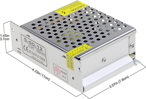 ALITOVE 120 W 12 V 10 A Power Supply Adapter – High-Efficiency AC to DC Converter for Optimal LED Strip Lighting and CCTV Systems – Reliable Switching Transformer with Overload Protection for Enhanced Device Performance and Versatile Compatibility