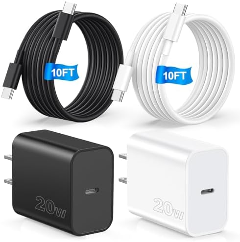Ultimate Fast Charging Kit for i Phone 16 & Samsung Galaxy – 10 FT USB-C Charger Cable with High-Speed Type C Block – Universal Compatibility for i Phone 16/15/Plus/Pro/Pro Max & Samsung S24/S23/S22/S21 – Reliable, Durable, and Efficient Charging Solution for All Your Devices