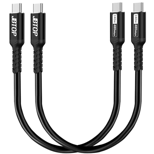 Ultra-Fast USB 4 Data Cable (1.5 FT, 2-Pack) – 40 Gbps Transfer Speed & 240 W Rapid Charging, Compatible with i Phone 15 Series, Samsung Galaxy & Thunderbolt 4/3 Devices – 8 K/6 K/5 K Video Output for Unmatched Performance and Versatility