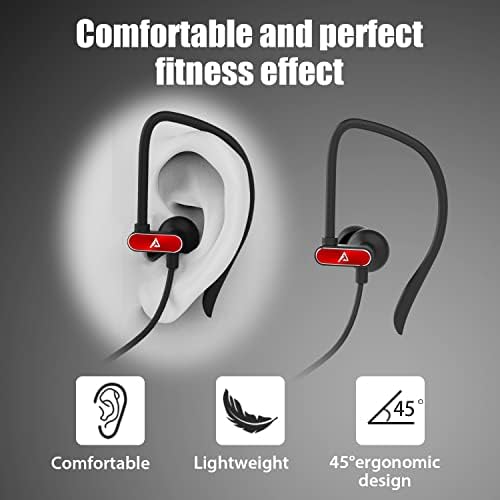 Premium Lightning Earbuds with Secure Ear-Hook Design for i Phone 14/13/12/11 Pro Max/X/XS Max/XR – MFi Certified Sports Earphones in Elegant Rose Gold with Built-in Mic for Hands-Free Calls and Rapid Charging