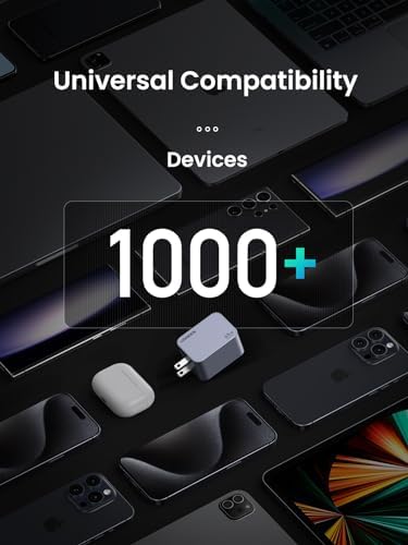 UGREEN Nexode Pro 65 W Ga N Fast Wall Charger Block – Compact 3-Port USB-C Charger for Mac Book Pro/Air, i Phone 16/15, Galaxy S24 Ultra, Pixelbook & More – Travel-Friendly Design with Enhanced Safety Features for Rapid Charging