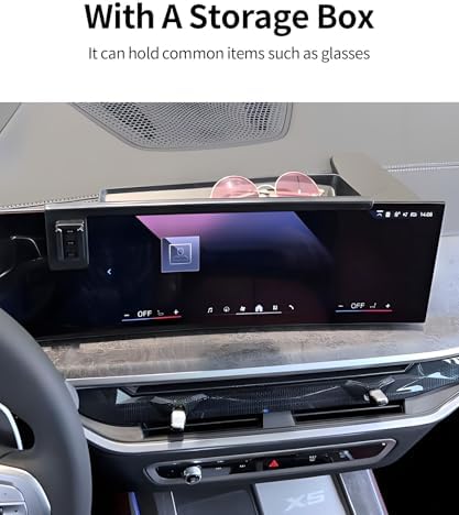 Wireless charging car phone holder For 2019-2023 BMW The X5 / 2020-2023 BMW X6 /2019-2022 BMW X7 Accessories 12.3-inch Screen Fixed Clip,360° Rotation car phone mount Compatible with MagSafe – Enhanced Compatibility and Speed