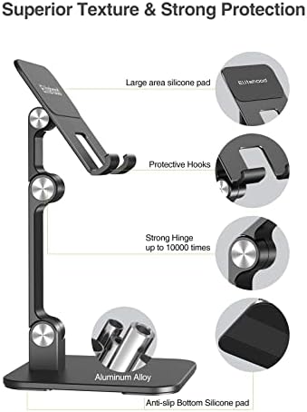 Revolutionize Your Workspace with the elitehood Aluminum i Pad Stand – Ultra-Stable, Adjustable Tablet Holder for Home & Office, Compatible with i Pad Pro 12.9, i Pad Air, Mini 6/5/4/3 in Sleek Black – Enhance Comfort & Productivity Effortlessly