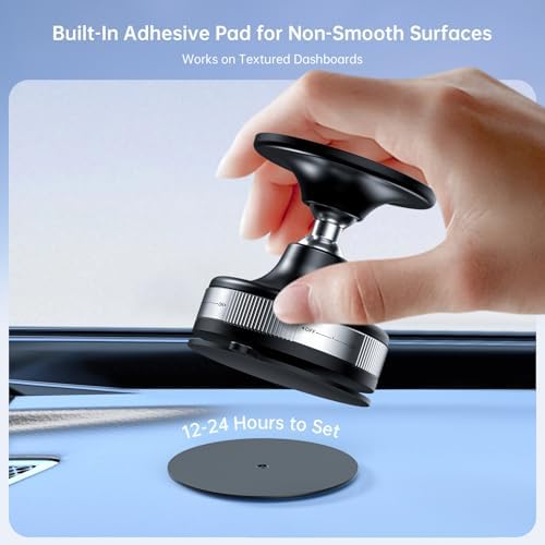 Vacuum Magnetic Car Phone Holder/Mount/Stand with Ultra Strong Suction Cup, 360°Rotating Gym/Shower Cellphone Holder Fit for MagSafe iPhone 12/13/14/15/16 Pro Max & All Smartphones – Enhanced Compatibility and Speed
