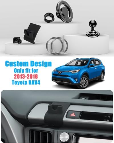 Revolutionize Your Driving Experience with the Custom Magnetic Car Phone Holder for Toyota RAV4 (2013-2018) – Hands-Free Navigation & Adjustable Stand for All Smartphones, Including i Phone – Superior Stability and Easy Installation for Ultimate Safety and Convenience
