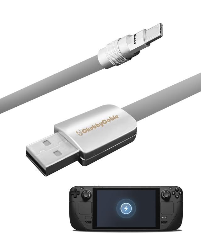 Ultimate 100 W USB Type C Fast Charging Cable for Steam Deck – 6.6 ft Durable Silicone Charger with Tangle-Free Design, Ideal for Gamers & Tech Lovers, Superior Power Delivery for All USB-C Devices
