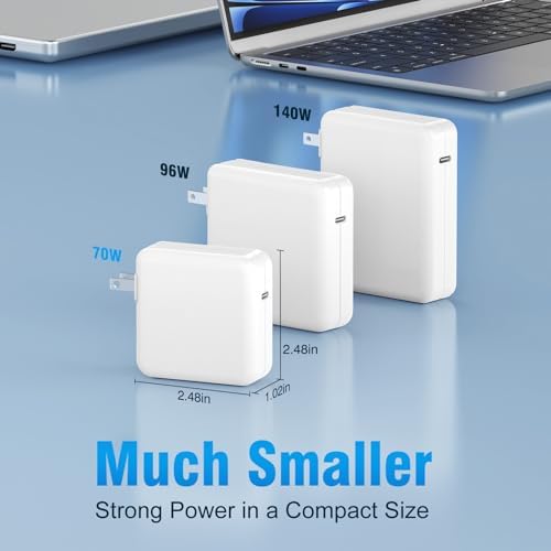 Advanced 70 W USB-C Fast Charger for Mac Book Air & Pro – Ultra-Durable Charging Adapter with 6.6 FT Braided Cable & LED Indicator – Optimal Safety Features & Extended Battery Life for M1, M2, M3, M4 Models – Perfect for 2021-2025 Mac Book Series