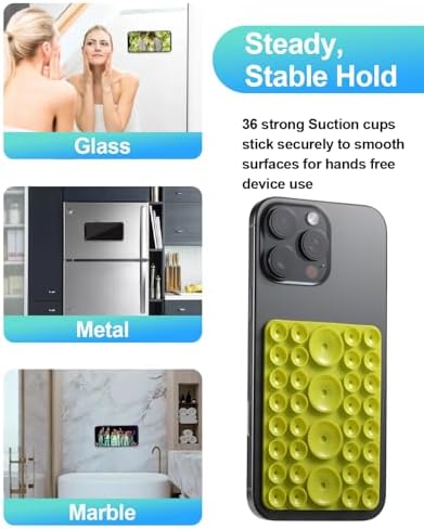 Revolutionary Silicone Octo Suction Cup Buddy Phone Mount – Hands-Free Multi-Function Grip for i Phone & Android Devices (Vibrant Blue, 5-Pack) – Ultimate Solution for Secure Navigation and Engaging Media Viewing