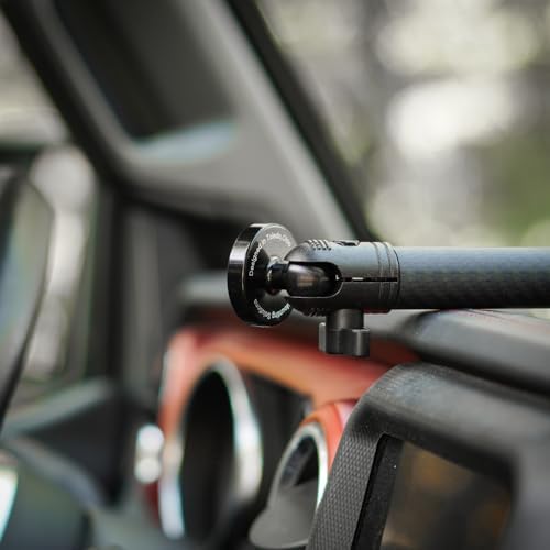 Revolutionary Bulletpoint Magnetic Phone Mount with Carbon Fiber-Kevlar Arm for i Phone & Android – Universal Fit with 20 mm Ball Attachment for Seamless Navigation and Hands-Free Convenience