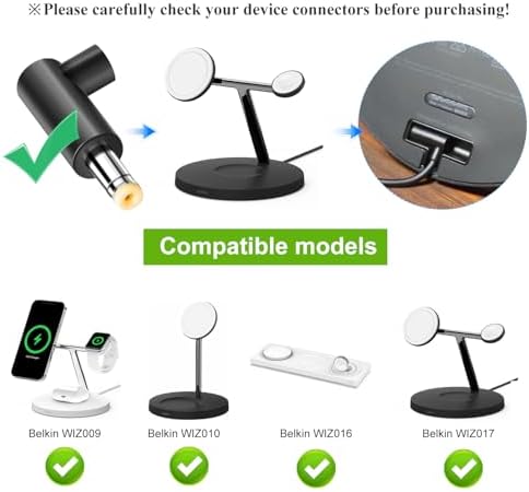 TAIFU 15 V 2.67 A Premium 3-in-1 Wireless Charging Station | Fast Mag Safe-Compatible Charger for Belkin Boost Charge Pro Series | Effortless Multi-Device Charging Solution for Home and Office Efficiency