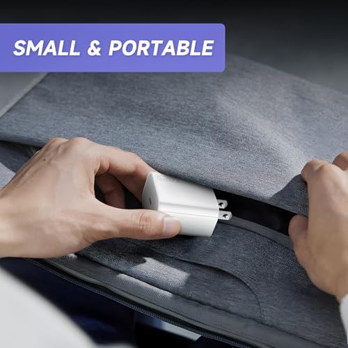 30 W USB-C Fast Charging Wall Charger Duo – Optimized for i Phone 16 Series, i Pad Pro, Samsung S25 & Google Pixel 9 with 6 FT USB-C Cable – Superior Compatibility and Safety Features for Efficient Power Delivery and Enhanced Portability