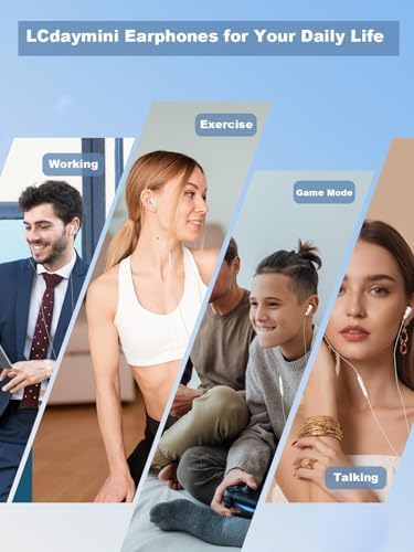 Elevate Your Audio Experience with LCdaymini USB C Earbuds – Premium Wired Headphones for i Phone 16, i Phone 15 Pro Max, Samsung Galaxy S25/S24/S23 Ultra & Google Pixel 9/8 – Immerse in High-Fidelity Sound, Enjoy Effortless Call Management with In-Line Microphone, Convenient Volume Control, and Ultra-Lightweight Design for All-Day Listening Comfort