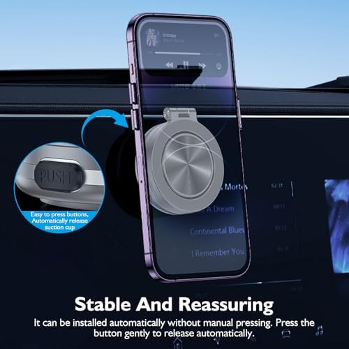 Revolutionize Your Driving Experience with the Electric Vacuum Magnetic Car Phone Mount – 360° Rotating Holder for Optimal Viewing, Universally Compatible with All Phones, Strong Suction for Smooth Surfaces, Effortless Installation & Enhanced Safety in Every Journey – Sleek Black Design for Any Car Interior