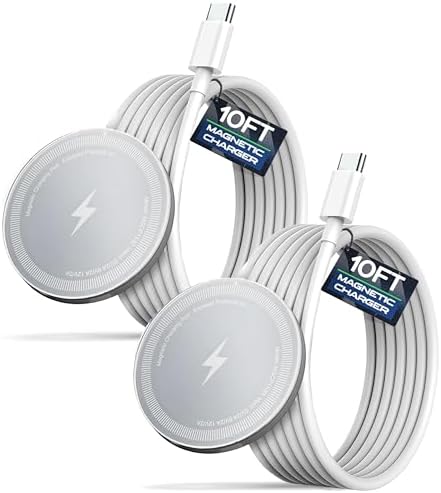 Galvanox 10-Foot Magnetic Wireless Charger for i Phone – Fast 15 W Charging Pad with Enhanced Compatibility, Sleek Anodized Aluminum Design – Stay Connected with Extended Reach and Convenience