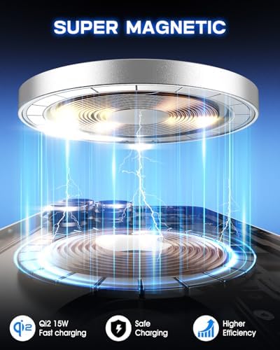 Yootech Qi2 Certified 15 W Mag-Safe Wireless Charging Pad for i Phone 16/15/14/13 Series – Ultra-Fast Magnetic Charger with 4 ft Durable Cable – Seamless Charging Experience with Enhanced Compatibility and Stability