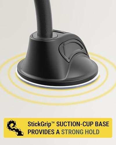 Scosche MXDM Ultra-Strong Magnetic Car Phone Holder – Secure Dashboard Mount for i Phone, Samsung & All Smartphones – Effortless Hands-Free Navigation & Enhanced Driving Safety with Durable Metal Plate