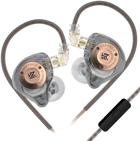 KZ EDX Pro X Hi-Fi In-Ear Monitors – Superior Sound Engineering for Audiophiles, DJs, and Vocalists – Deep Bass Precision with Customizable Detachable Cables – Ergonomically Crafted for Ultimate Comfort and Device Versatility – Experience Elevated Listening with Lightweight Design and Noise Isolation