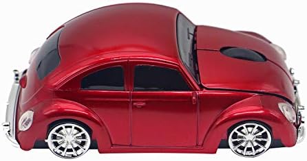 VW Beetle Wireless Sports Car Mouse – Fun & Functional 2.4 GHz Optical Mouse for Computers & Laptops, Ergonomic Design with LED Light, Glossy Finish, Perfect for Home & Office Use