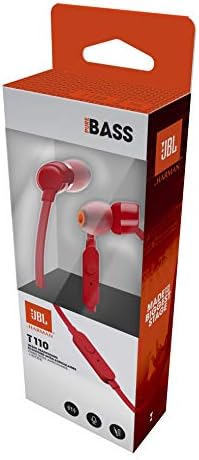 JBL TUNE 110 In-Ear Headphones – Pure Bass Sound with Tangle-Free Design and One-Button Control – Perfect for Music Lovers on the Go – Lightweight Comfort for Daily Use and Extended Listening Sessions – Compatible with Multiple Devices – Ideal for Commutes, Workouts, and Relaxation