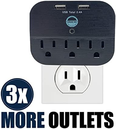 Ultimate Cruise Power Strip with 3.3 ft Extension Cord & Fast Charging USB Ports – Non-Surge Design for Seamless Connectivity on Carnival, Princess & Major Cruise Lines (2025/2026) – Essential Travel Accessory for All Devices