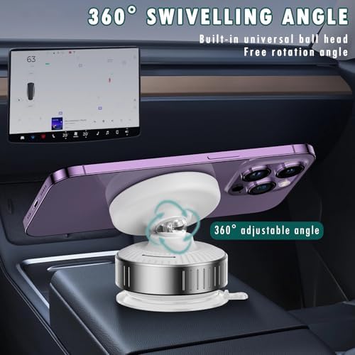 Next-Level 360° Magnetic Car Phone Holder for Mag Safe – Premium Auto Suction Cup Mount with Universal Compatibility for Smartphones & Vehicles – Enhanced Safety Features, Effortless Installation, and Optimal Viewing Angles for a Seamless Driving Experience