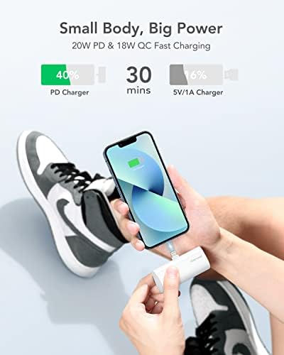 Ultra-Compact 5000 m Ah Charmast Portable Charger – 20 W PD Fast Charging Power Bank for i Phone 14/13/12/11/XR/8/7/6 – Mini Battery Pack with Enhanced Compatibility for On-the-Go Power Solutions