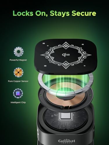 Experience the Power of Convenience with the UGREEN Mag Flow Qi2 Magnetic 2-in-1 Wireless Charging Station – Fast Charge for i Phone 12-16 & Air Pods, Genshin Impact Edition – Travel-Friendly Design for Effortless Portability and Seamless Device Alignment. Elevate Your Charging Game with Enhanced Speed and Stylish Aesthetics!