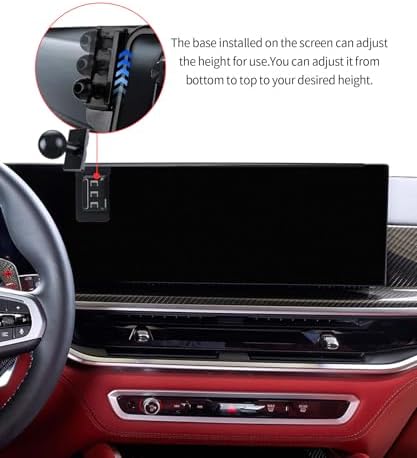 Wireless charging car phone holder For 2019-2023 BMW The X5 / 2020-2023 BMW X6 /2019-2022 BMW X7 Accessories 12.3-inch Screen Fixed Clip,360° Rotation car phone mount Compatible with MagSafe – Enhanced Compatibility and Speed
