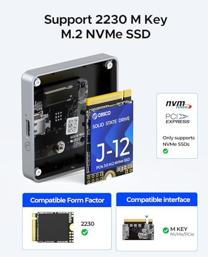 Elevate Your Storage Game with the ORICO Magnetic M.2 NVMe 2230 SSD Enclosure – Ultimate Accessory for i Phone 15/16 Pro Max & Pro Res | 10 Gbps USB-C 3.2 Gen2 Reader with Protective Case & Lanyard | Effortless Mag Safe Compatibility for On-the-Go Data Expansion and Security