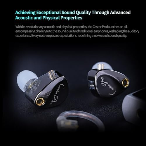 KZ Castor Pro Gaming and Audiophile Dual-Dynamic Driver Earbuds: Customizable Hi-Fi Bass In-Ear Monitors with Ergonomic Design and Detachable 2 PIN-C Cable for Unmatched Comfort and Versatility