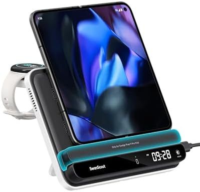 Ultimate Multi-Device Charging Station for Pixel 9 Pro Fold, Pixel Watch & Buds – Fast Wireless Charger Hub for Seamless Power-Up of Pixel Devices and Fitbit Versa Series, Compact Design for Home & Office Use
