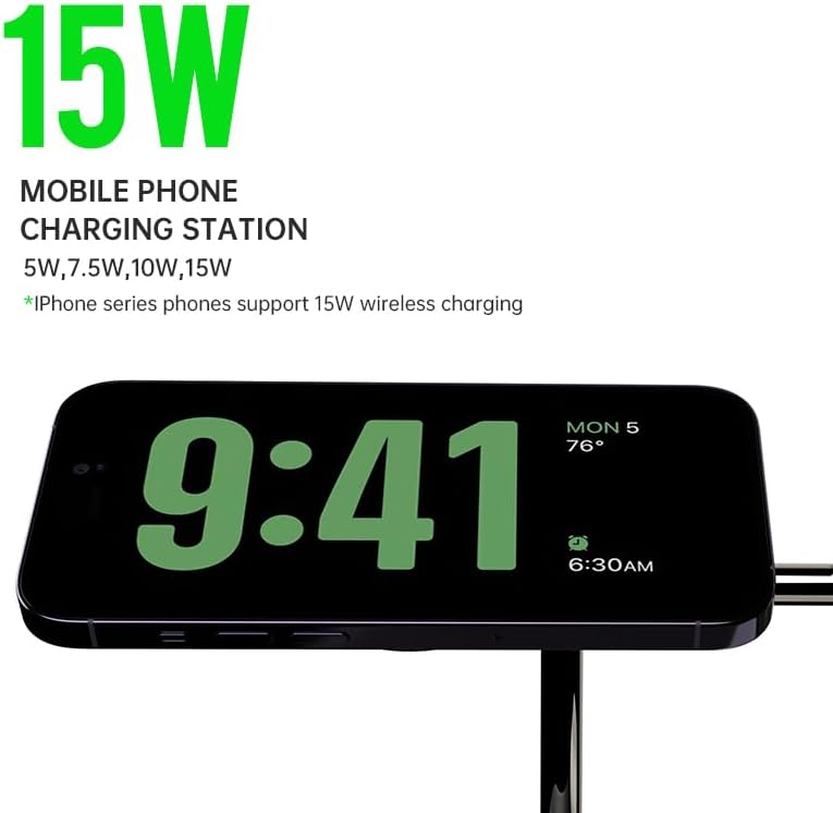3-in-1 Wireless Charging Station for i Phone 16/15/14/13/12, Air Pods & Samsung Galaxy Watch – Fast Charge, Integrated Night Light & Sleek Design for Ultimate Convenience and Organization