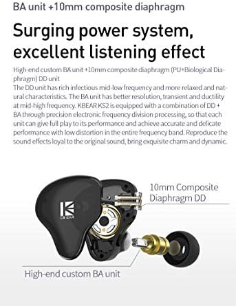 Transform Your Sound Journey with keephifi KBEAR Flash Hi-Fi Earphones – Premium Dual Driver Hybrid In-Ear Monitors in Stunning CNC Aluminum Alloy, Featuring Detachable 2 PIN-C Cable for Customization and Ergonomic Comfort for Extended Listening Sessions (Purple, Without Mic)