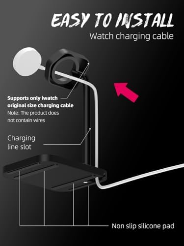 Advanced 2-in-1 Charging Station for i Watch & i Phone – Fast Charging Dock for i Phone 16/15/14/13/12/11/X/8, i Watch Series Ultra/10/9/8/7/6/SE/5/4/3/2/1, and Air Pods 2/3/4 – Elegant White Design for Optimal Device Organization and Speed Boost