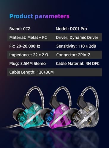 Elevate Your Audio Experience with Keephifi CCZ BC04 Wired Earbuds – Lightweight Hi-Fi IEMS Featuring Advanced Dynamic Hybrid Dual Drivers for Crystal Clear Sound Quality, Perfect for Gaming, Music Lovers, and Hands-Free Communication – Stylish Purple Design with Integrated Microphone for Enhanced Compatibility and Comfort