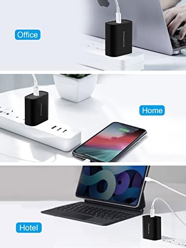 Power Lot USB C Wall Charger 3-Pack – 20 W Fast Charging Adapter for i Phone 15 Series, i Pad Pro, Air Pods & Apple Watch – Compact & Reliable Power Delivery Solution in Sleek Black – Ideal for Home & Travel Use