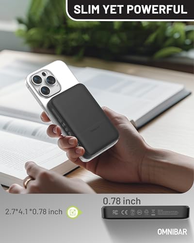 Compact Magnetic Power Bank 10,000 m Ah – Versatile Wireless & USB-C PD 20 W Fast Charger for i Phone 16/15/14 Series – Lightweight, Travel-Friendly Design with Advanced Safety Features for Stress-Free Charging All Day