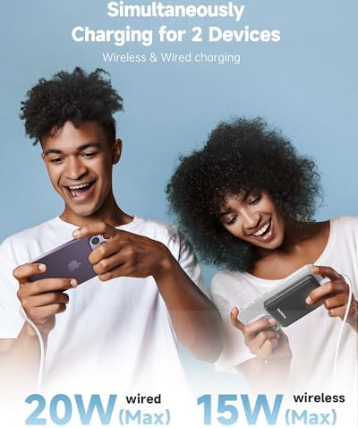 ROMOSS Magnetic Wireless Power Bank – 10,000 m Ah Portable Charger with PD 20 W Fast Charging for i Phone 12-16 Series – Compact, Lightweight, and Tangle-Free Mag Safe Battery Pack with USB-C Port – Ultimate On-the-Go Charging Solution