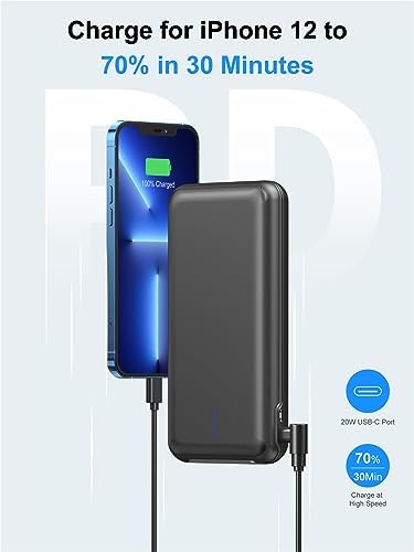 High-Capacity 30,000 m Ah Portable Charger – Rapid 22.5 W Power Bank with 4 Outputs Including PD 20 W USB-C, Ideal for i Phone, Samsung, and Pad Mini – Ultimate On-the-Go Charging Solution for All Devices