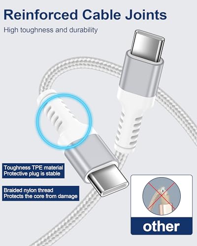 Elevate Your Charging Experience: i Phone 16 e Fast Charge Duo – Superior 2-Pack of 20 W USB C Power Adapters with Extra Long 10 FT Braided Cables for Maximum Flexibility and Compatibility – Ideal for i Phone 16/16 e/16 Pro/16 Pro Max/15/15 Pro & i Pad – Portable, Quick, Tangle-Resistant Charging Solution Designed for Modern Lifestyles