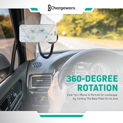 Revolutionary Magnetic Phone Mount for Car Windshield – 14-Inch Flexible Arm Holder with Secure Suction Cup – 360-Degree Rotation for Optimal Visibility and Enhanced Compatibility – Effortless Installation for Hands-Free Navigation and Safety