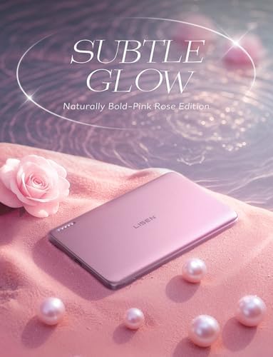 LISEN 0.3-Inch Ultra Slim Mag Safe Portable Charger for i Phone – 5000 m Ah Wireless Battery Pack for Effortless Travel Charging – Essential Magnetic Power Bank Compatible with i Phone 16 Pro Max/15/14/13/12 – Fast Charging, Lightweight Design for On-the-Go Convenience