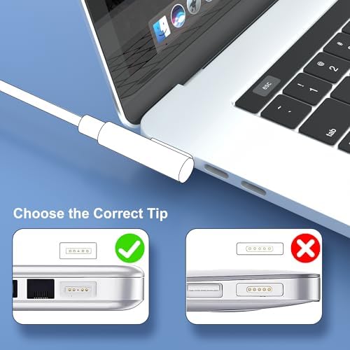 85 W L-Tip Mac Book Pro Charger for Pre-Mid 2012 Models – Rapid Charge Power Adapter for 13″, 15″, and 17″ Mac Book Pros – Superior Durability and Compatibility for Uninterrupted Workflow