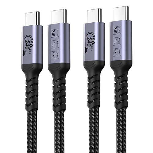 10 FT USB C 3.1 Gen 2 Cable – 2 Pack for High Speed 10 Gbps Data Transfer & 100 W Fast Charging, 4 K 60 Hz Video Output Compatible with Mac Book Pro, Galaxy S21, Thunderbolt 3 – Ultimate Connectivity Solution for Power Users