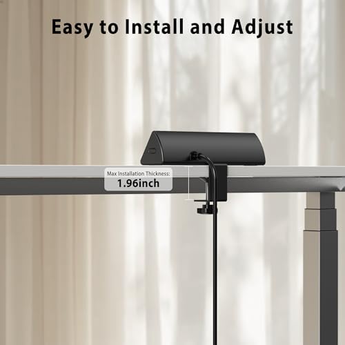 Ultimate Desk Clamp Power Strip with USB C – 4 AC Outlets & 4 Fast Charging USB Ports – 14 AWG Cord for Optimal Power – Secure Edge Mount Design Fits 1.96″ Tablets – Sleek Black Finish – Ideal Office & Nightstand Solution for Enhanced Productivity