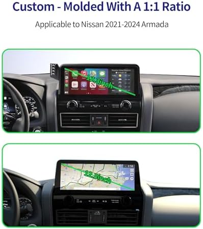 Car Phone Holder for 2021-2024 Nissan Armada, 360° Rotation, 12.3 inch Screen Fixed Clip, Auto Accessories Navigation Bracket, Interior Decoration Mobile Phone Mount – Enhanced Compatibility and Speed